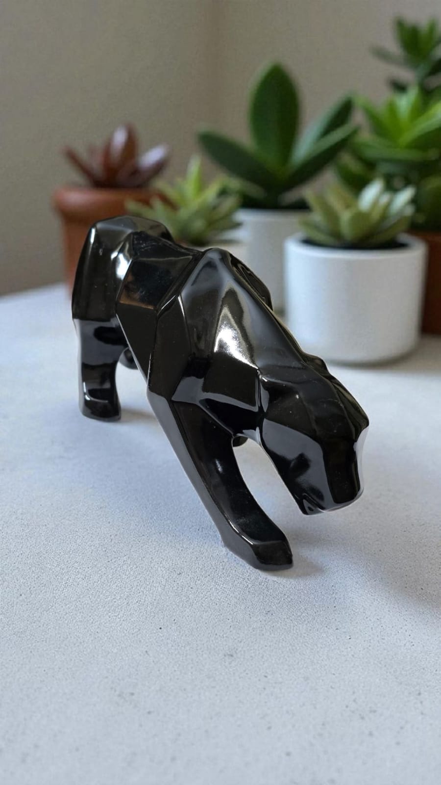 Ceralight Jaguar/Panther (Black) Abstract Design | Handcrafted showpiece | Home Decor | Sculpture